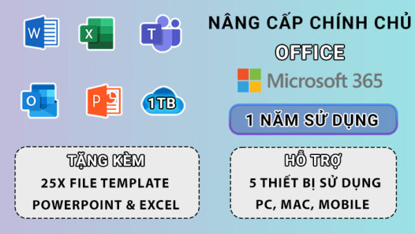 Nâng Cấp Tài Khoản Office 365 Family - 1 Năm Giá Rẻ